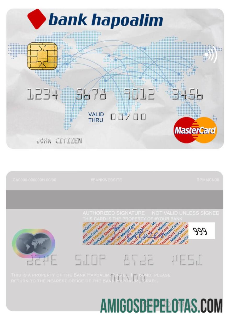 Israel Bank Hapoalim Mastercard baixar para verificação